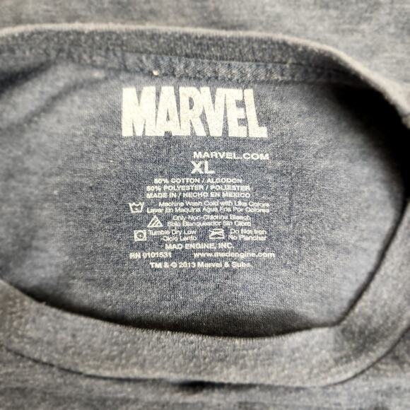 Marvel Superhero Captain America Shield Blue Short Sleeve T-Shirt Men's Size XL - Picture 4 of 4